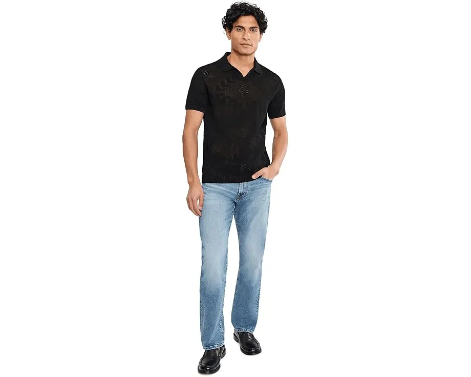 Поло John Varvatos Corso из органического хлопка с ребристыми манжетами