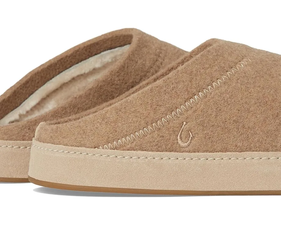 Мокасины OluKai Hamani Hulu из итальянского фетра и замши с круглым носком