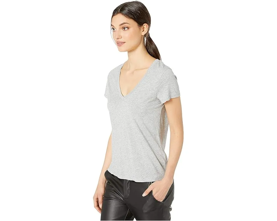 Футболка Splendid Kate с V-образным вырезом и коротким рукавом из хлопка Supima