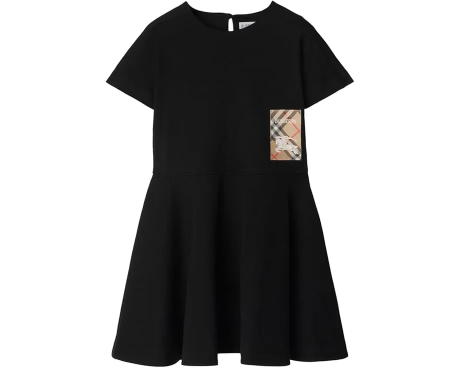 Burberry Kids платье Riley EKD Label для детей с круглым вырезом и короткими рукавами
