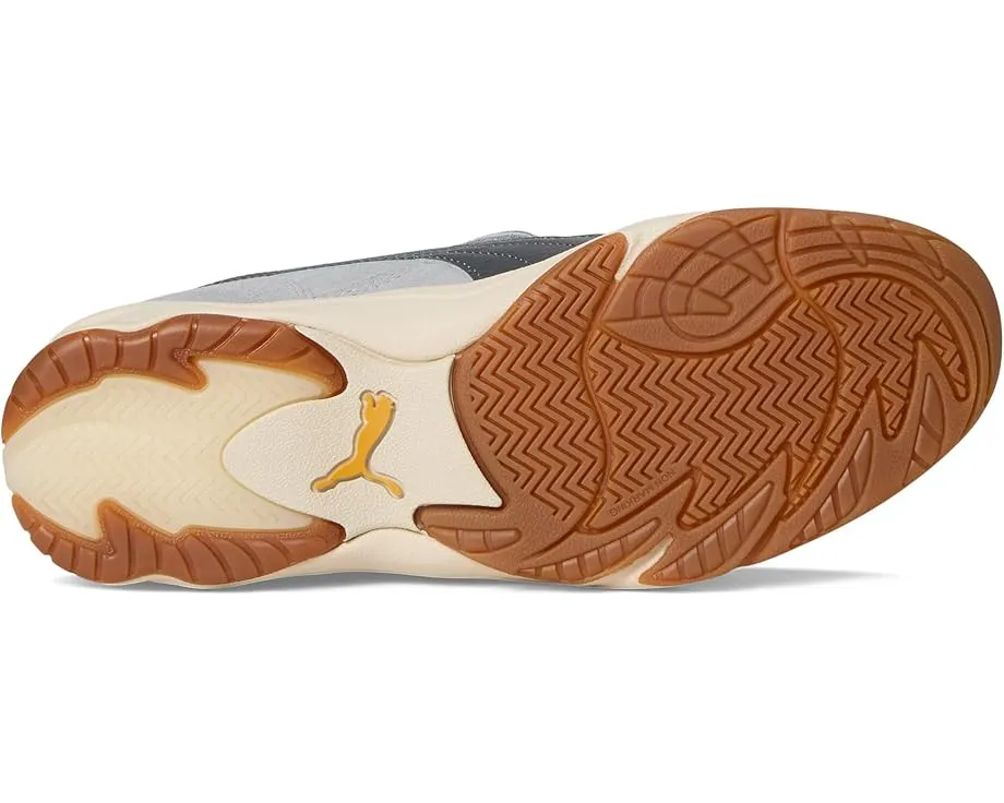 Кроссовки King Indoor от PUMA из кожи с золотым тиснением