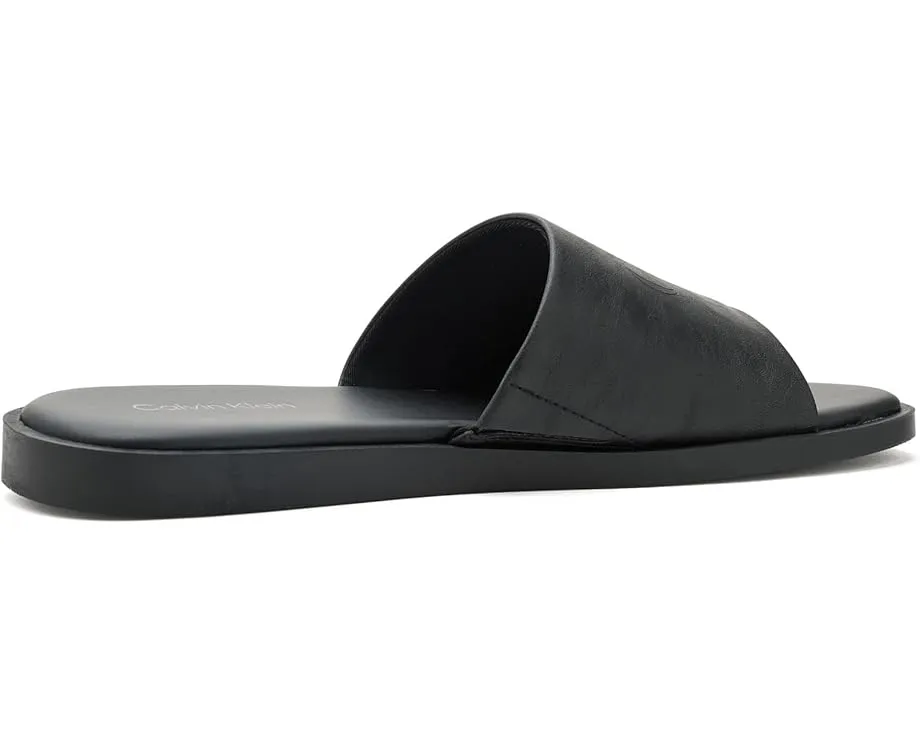 Сланцы Calvin Klein Edenn с логотипом CK и круглым открытым носком