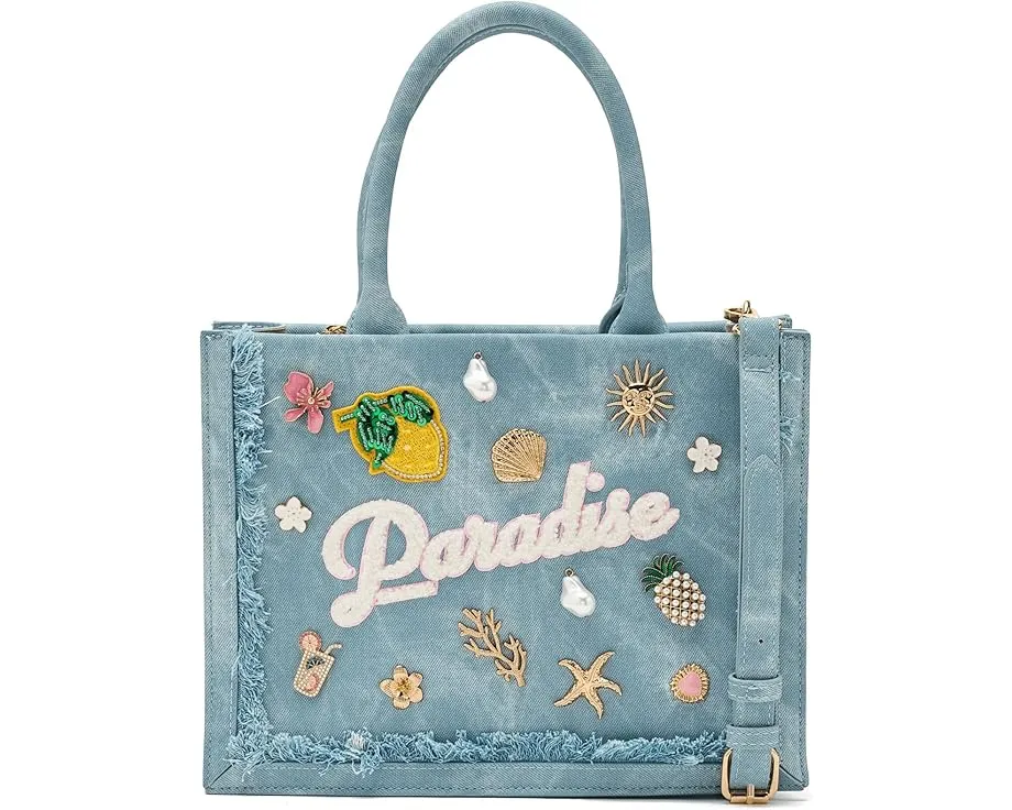 ALDО Paradisetotee джинсовая сумка тоут с ремнями через плечо из переработанных материалов