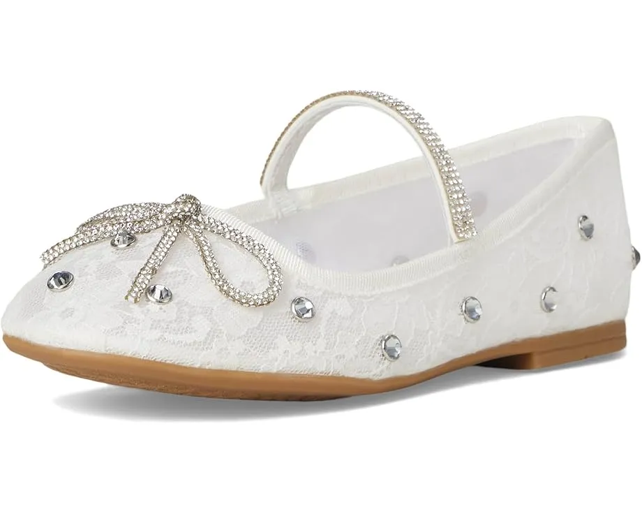 Детские балетки Leva в стиле Mary Jane с кристаллами Nina Kids