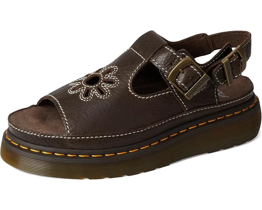 Сандалии Dr. Martens Dunnet Flower на платформе с цветочным декором и регулируемыми ремнями