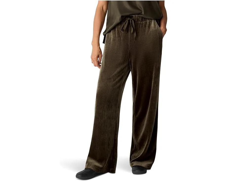 Широкие брюки Eileen Fisher Cozy Velour Knit из велюрового трикотажа