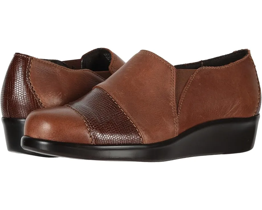 Мокасины SAS Nora слип-он с тиснением под кожу рептилии