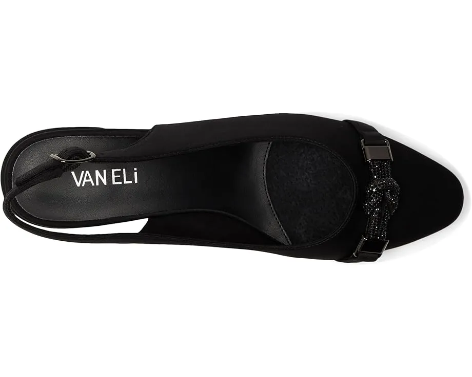 Туфли Vaneli Aldora на каблуке с ремешком и декором из камней