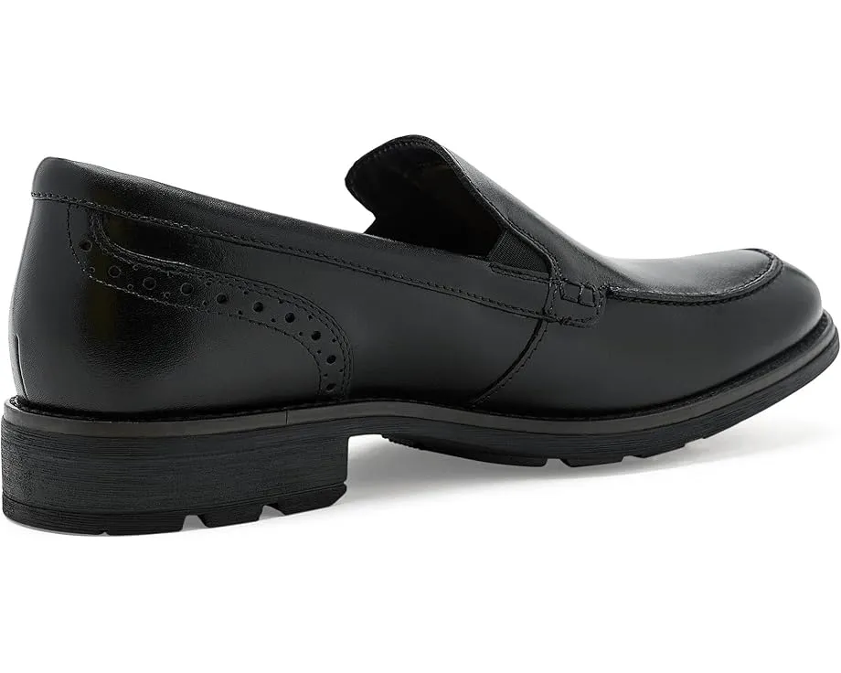 Clarks Emmet Step туфли на каждый день из черной гладкой кожи