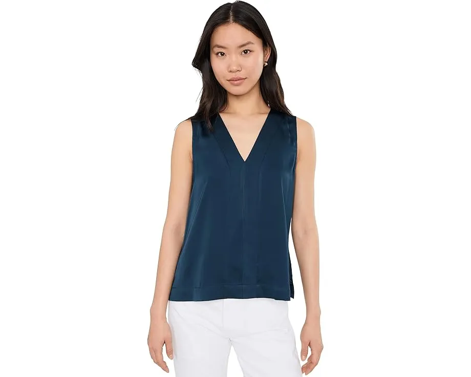 Топ Liverpool Los Angeles без рукавов с V-образным вырезом из комбинированного трикотажа