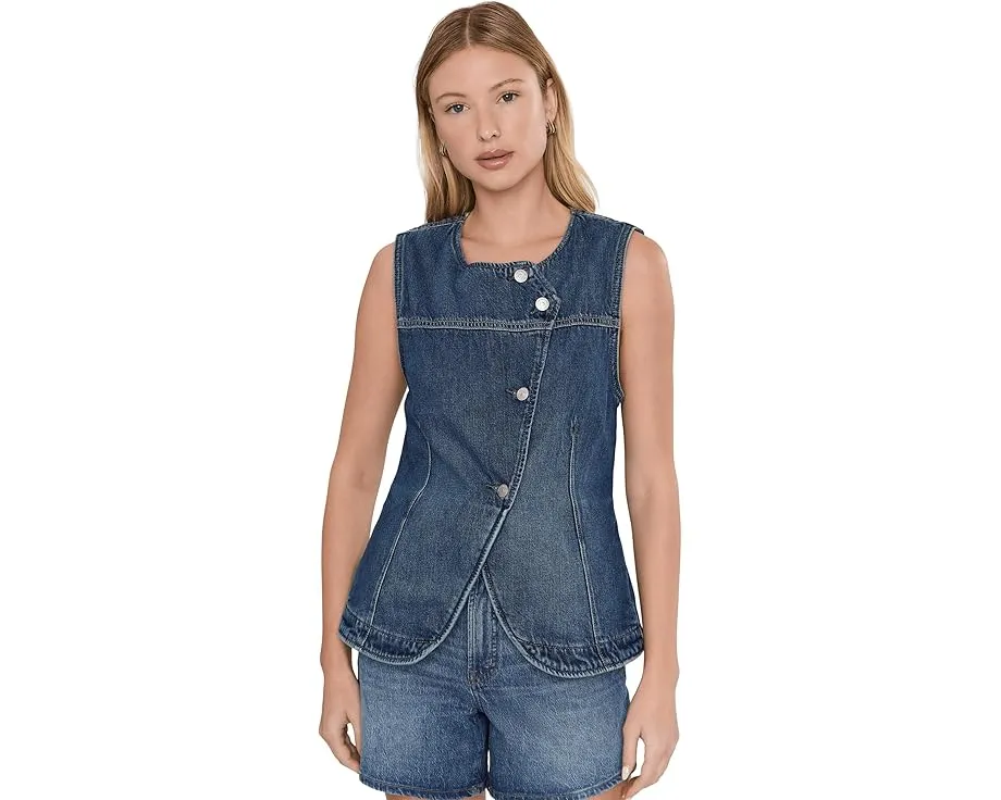 Джинсовый жилет Free People Maris Denim на пуговицах