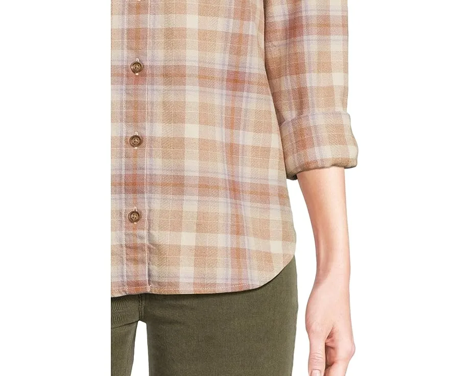 Royal Robbins фланелевая рубашка из органического хлопка с длинным рукавом и воротником