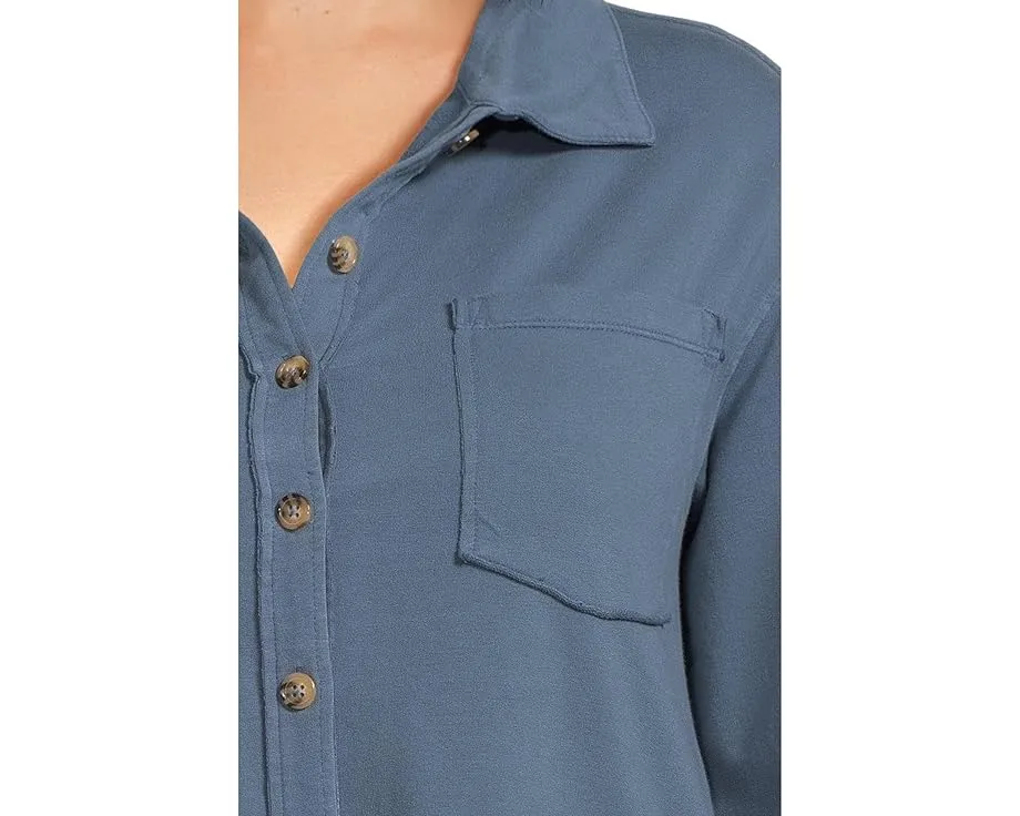 Шакет Long Sleeve Button Front с накладным карманом от Mod-o-doc