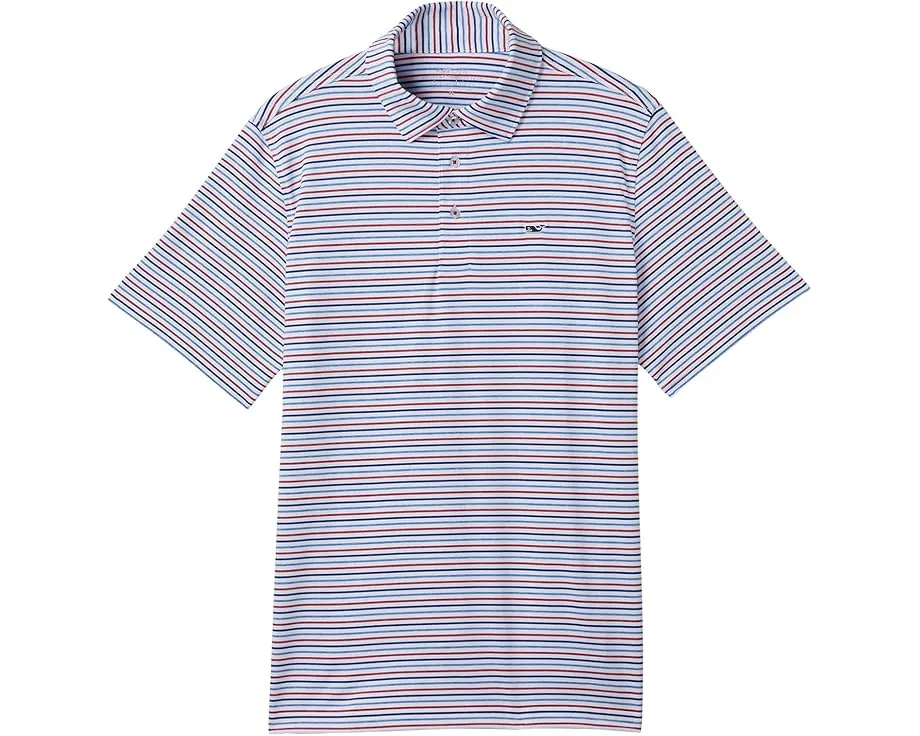 Поло Vineyard Vines Kids Multi Stripe Sankaty из эластичной ткани с мультиполосой