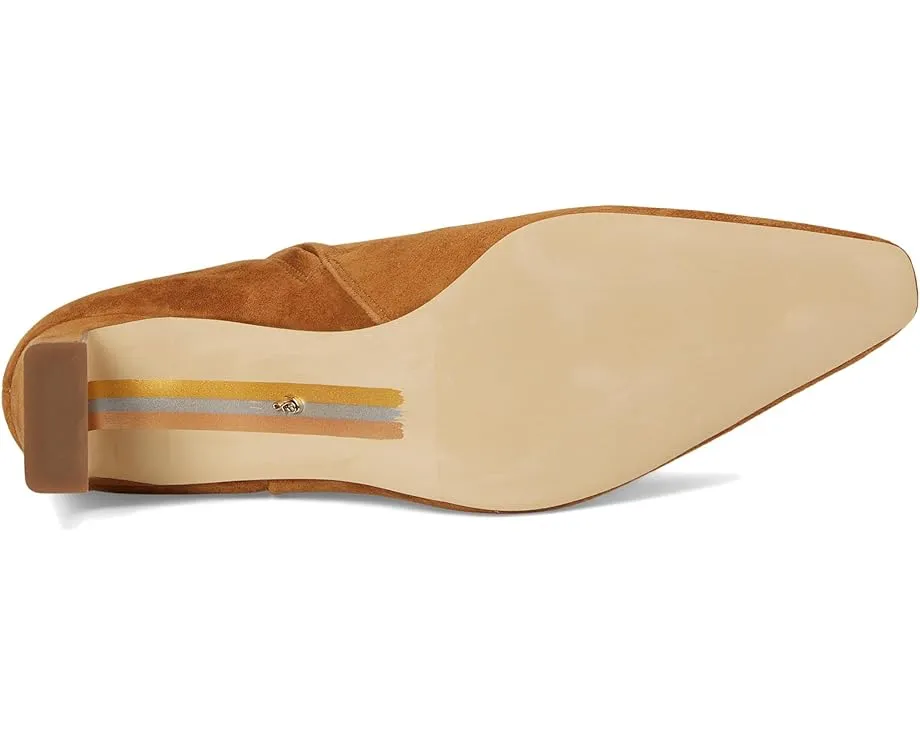 Ботильоны Saige Sam Edelman с архитектурным каблуком и застежкой-молнией