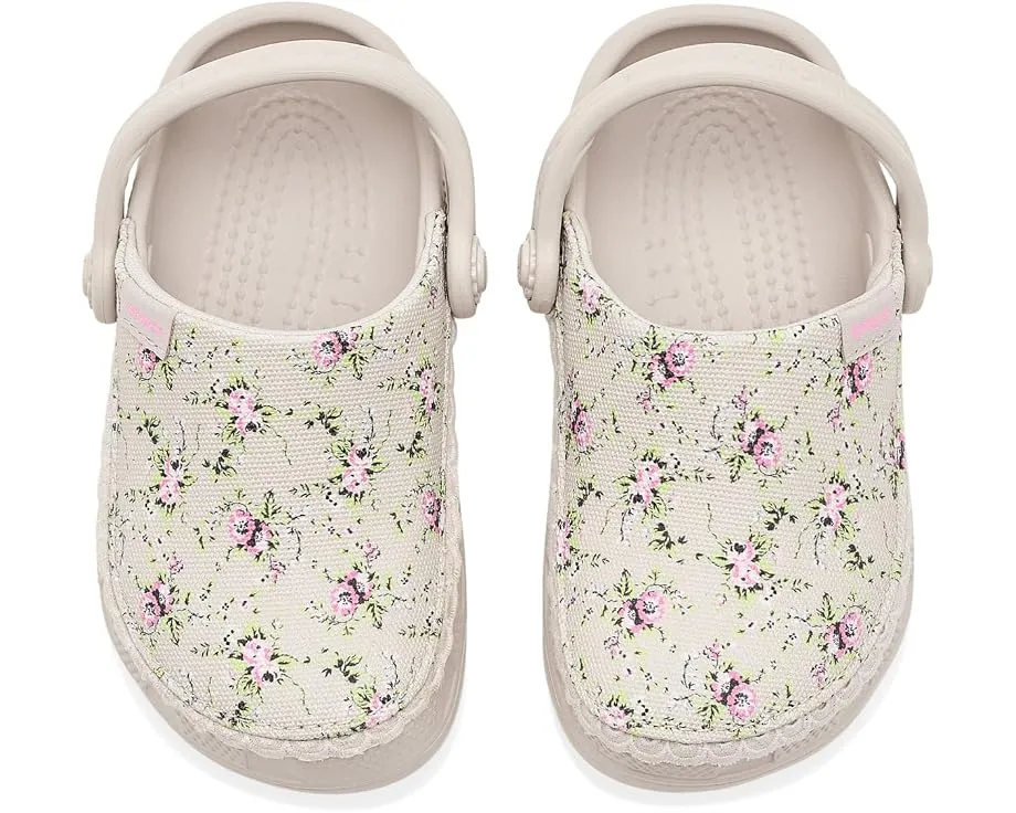 Crocs детские клоги Classic Crafted Canvas с веганской замшей и стежками