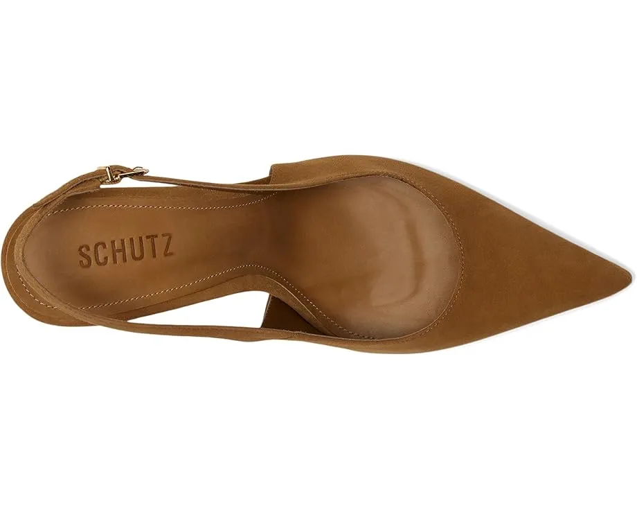 Туфли лодочки Schutz Alicia Sling из замши с острым носком на шпильке
