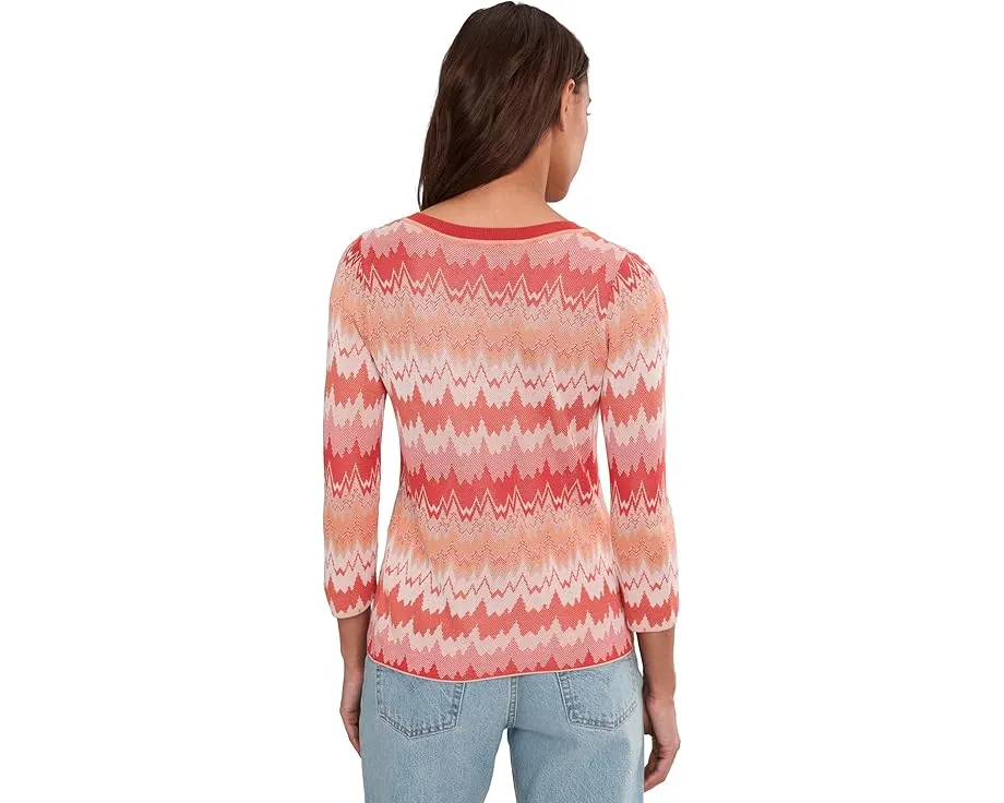 Свитер Liverpool Los Angeles с V-образным вырезом и рукавом три четверти