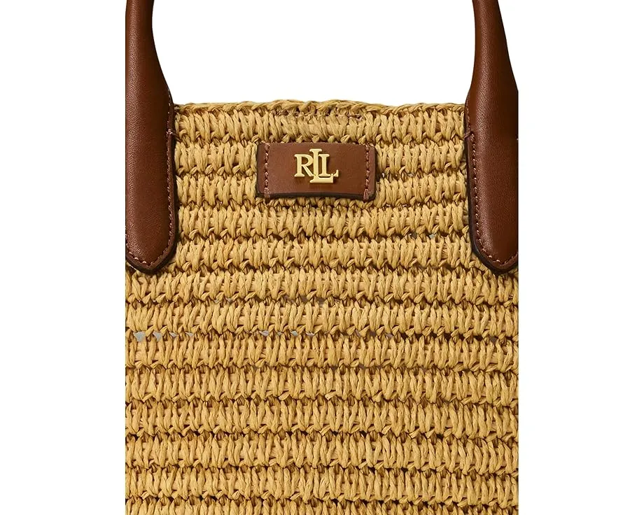 Сумка-тоут Lauren Ralph Lauren Medium Brie из соломки с кожаными ручками
