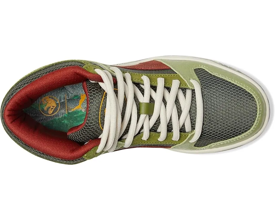 Кроссовки PUMA Kids Rebound Layup Mid Jurassic World с тематическим дизайном