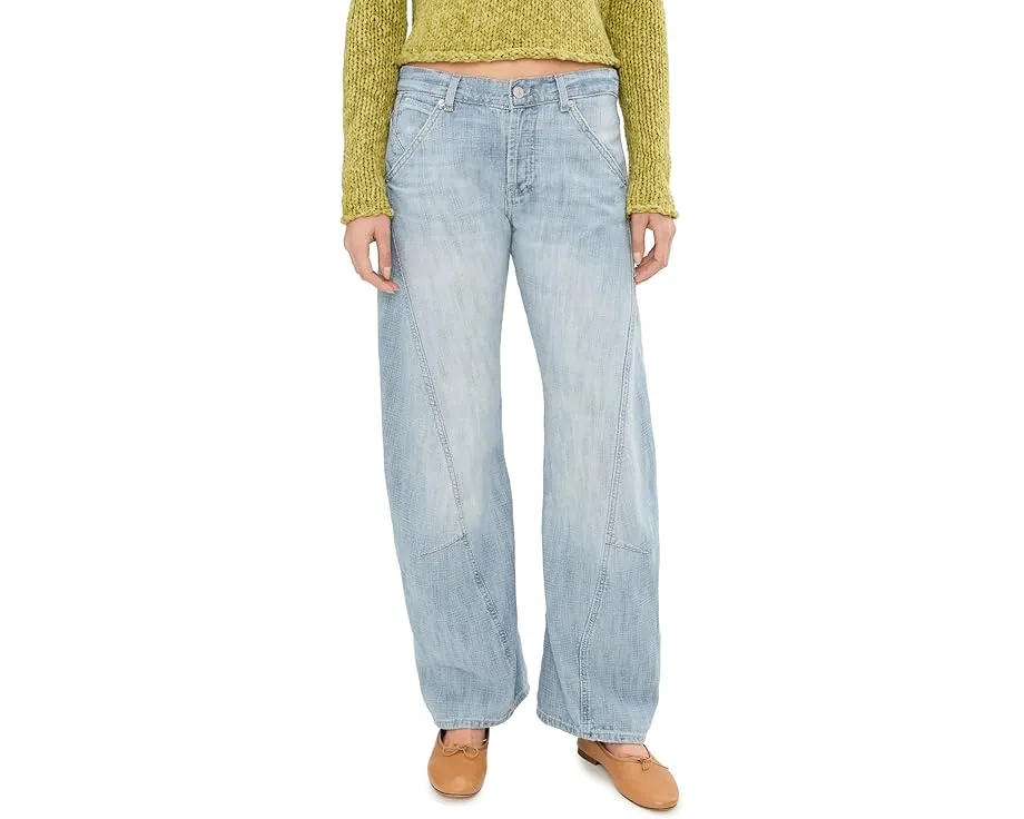 Джинсы We The Free Highland Low Rise Bowed от Free People с расклешенным силуэтом