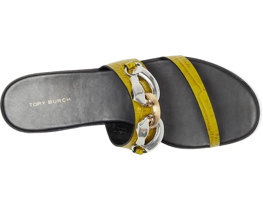 Сланцы Tory Burch Jessa Two Band с двойным ремешком и кожаной подошвой