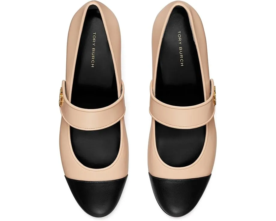 Туфли Tory Burch Cap-Toe Mary Jane Heel Ballet 25mm с контрастным носком