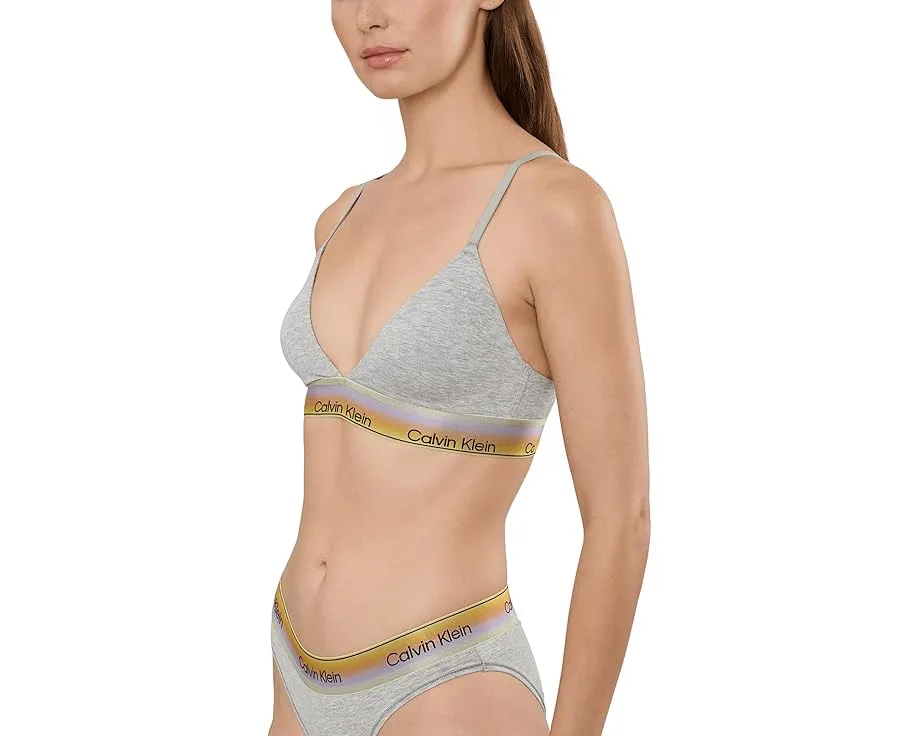 Calvin Klein Pride Triangle Bralette хлопковый бюстгальтер с регулируемыми бретелями
