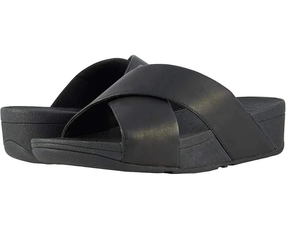 Кожаные сандалии FitFlop Lulu Cross Slide с технологией Microwobbleboard