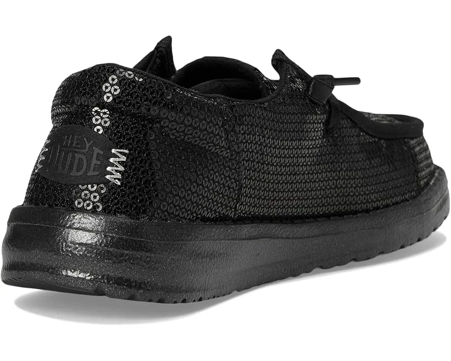 Детские слипоны Hey Dude Kids Wendy Funk Mono Sequin с пайетками и эластичными шнурками