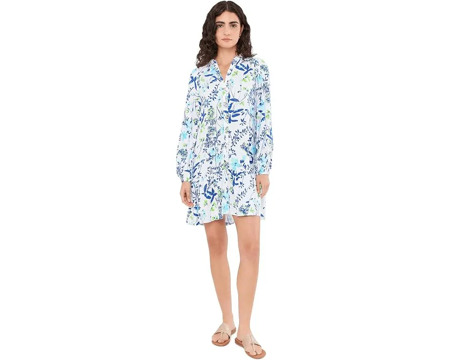 Туника Shaley Tunic Dress Lilly Pulitzer с воротником рюш и пуговицами