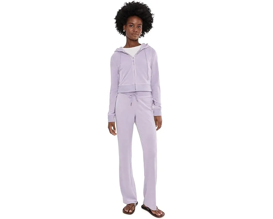 Худи Blinged OG Velour Hoodie Juicy Couture с вышивкой и капюшоном