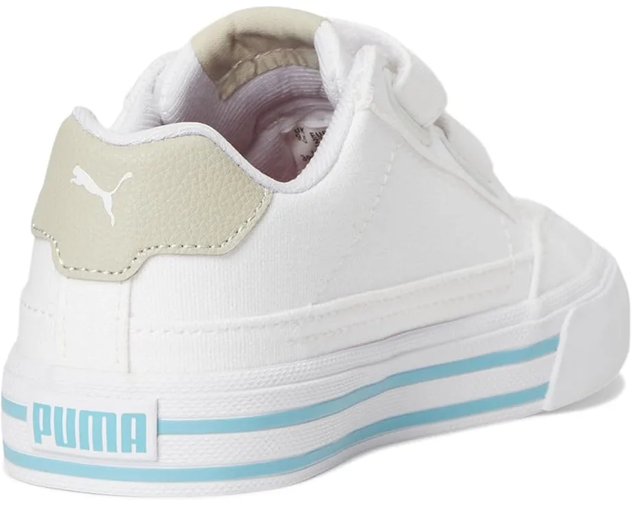 Кроссовки PUMA Kids Court Classic Vulc на липучках с подошвой из каучука