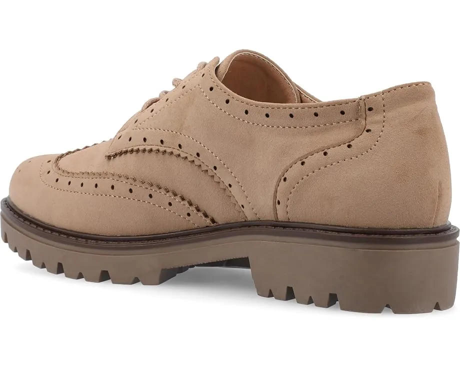 Оксфорды Claudiya с миндалевидным носком и массивным каблуком Journee Collection