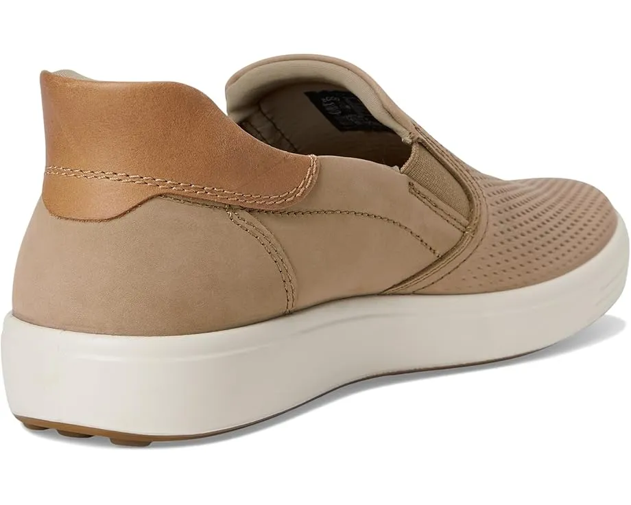 Кроссовки ECCO Soft 7 Easy Slip On с кожаным верхом и эластичными вставками
