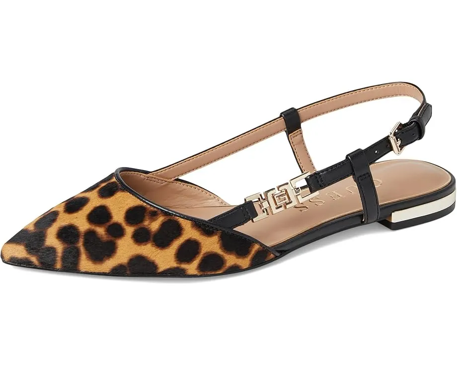GUESS Сандалии Franiely с принтом леопарда и фурнитурой золотистого цвета