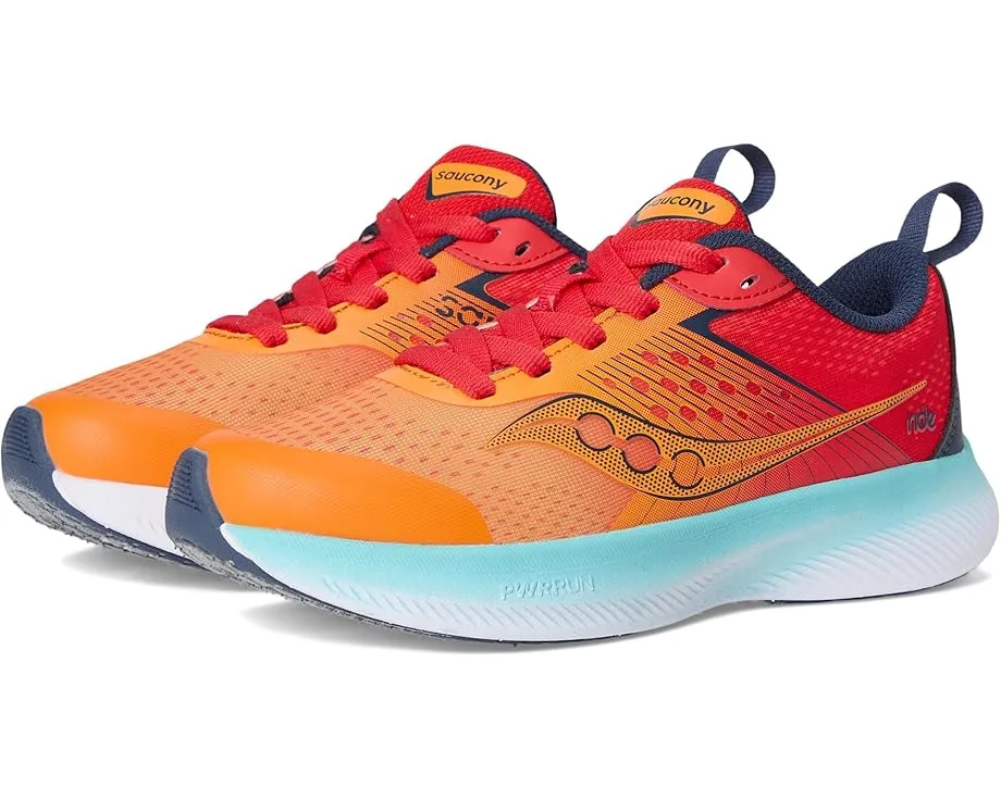 Детские кроссовки Saucony Ride KDZ с амортизацией PWRRUN и петлей на пятке
