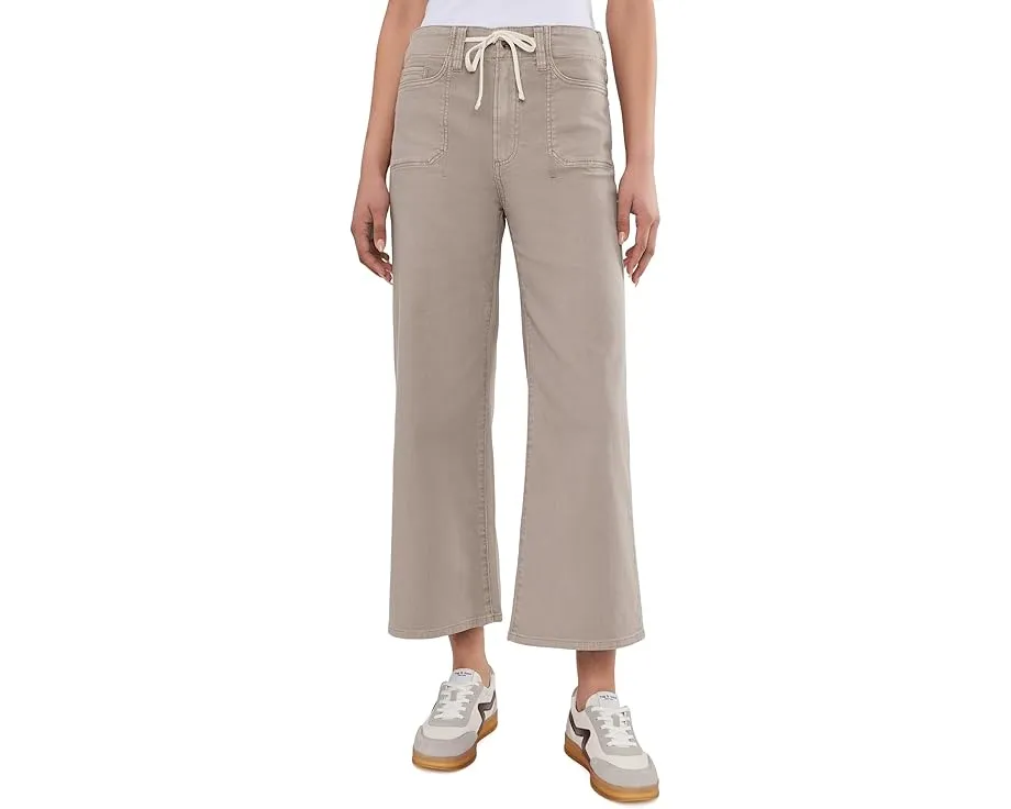 Широкие брюки Petite Ari с завязкой на поясе и укороченными штанинами в цвете Vintage Utaupia