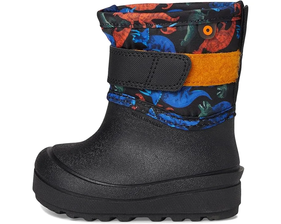 Детские сапоги Bogs Kids Baby Snow Shell с принтом динозавра и подкладкой из флиса