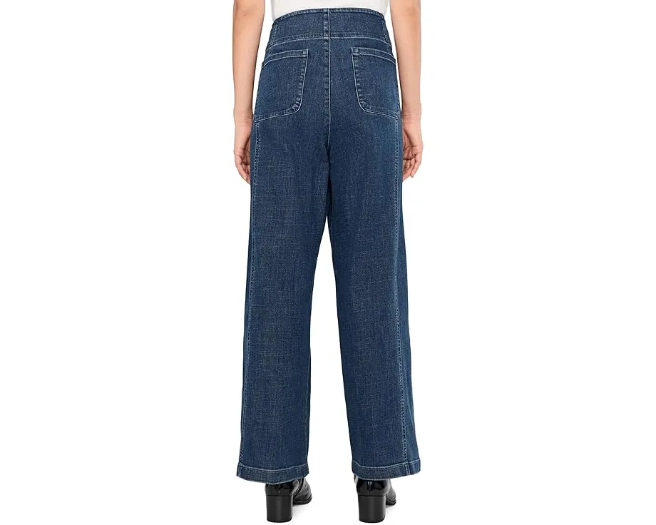 Eileen Fisher Широкие брюки полной длины из джинсовой ткани со стрейчем