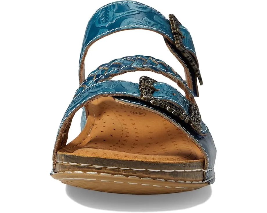 Сандалии L'Artiste by Spring Step Astra с плетеным ремешком и ручной росписью