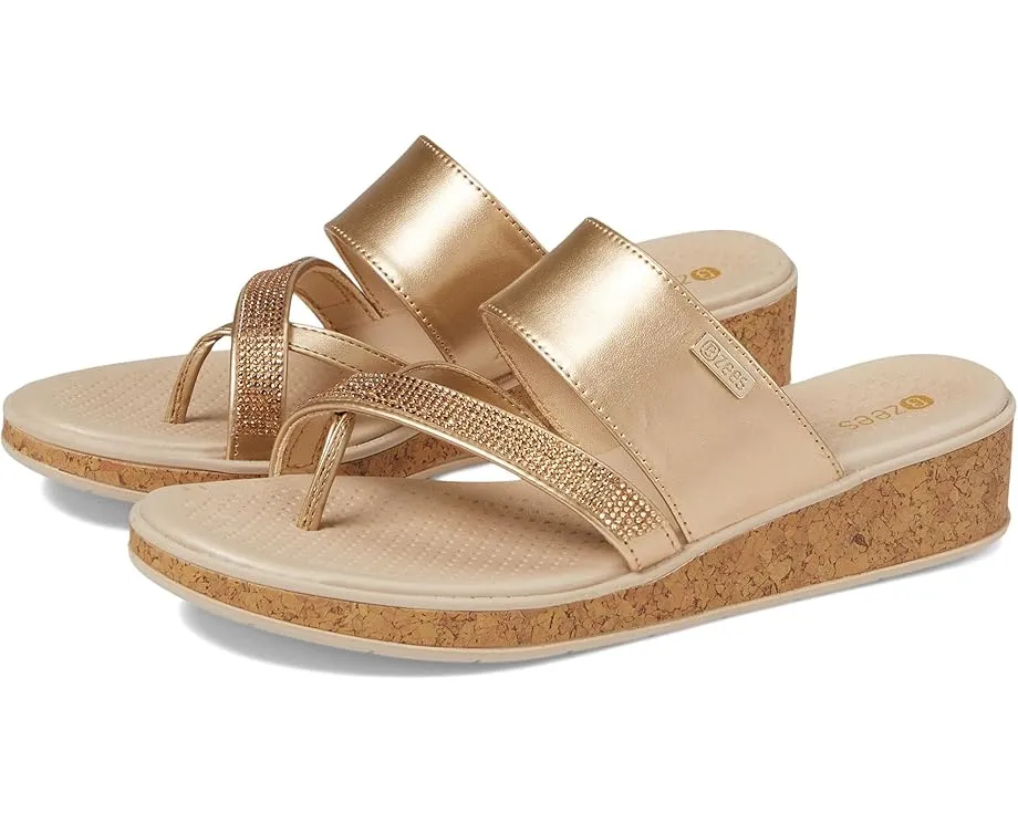 Сандалии Bora Bright Wedge с декором из стразов и пробковым клином от Bzees