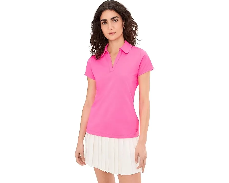 Поло Lilly Pulitzer Frida Scallop с защитой UPF 50 и короткими рукавами