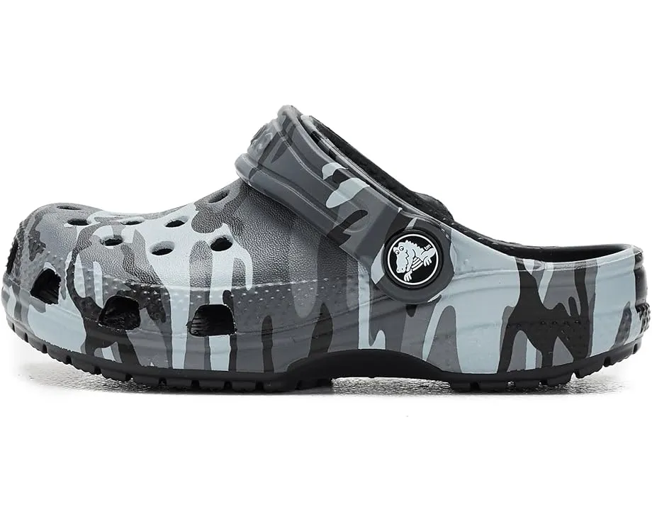 Кроксы Crocs Kids Classic Camo с камуфляжным принтом и регулируемым ремешком