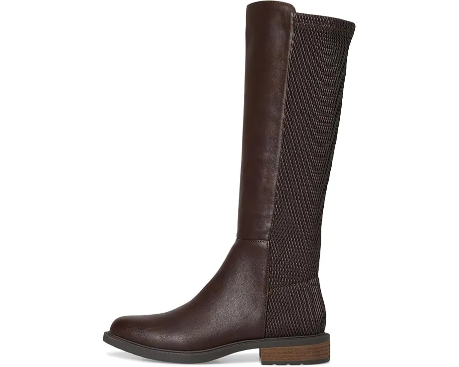 Ботинки Britney до колена с низким каблуком и стеганой спинкой