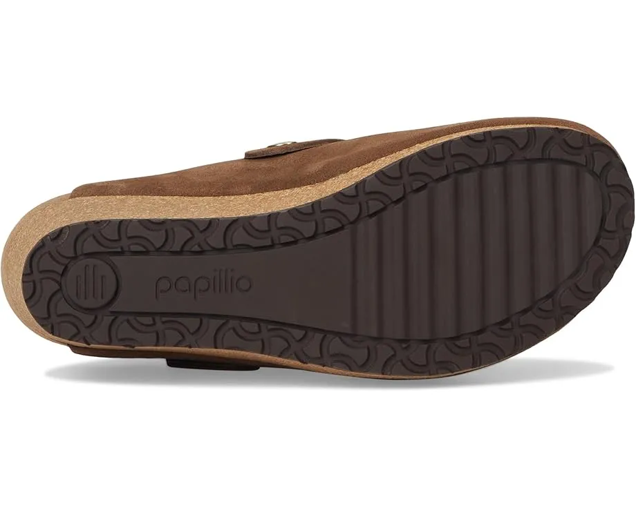 Birkenstock Клог на танкетке Fanny из замши с пробковой стелькой