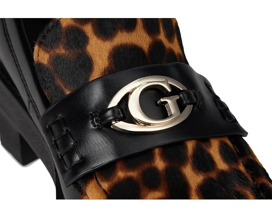 GUESS Лоферы Yanika на массивной подошве с логотипом и каблуком