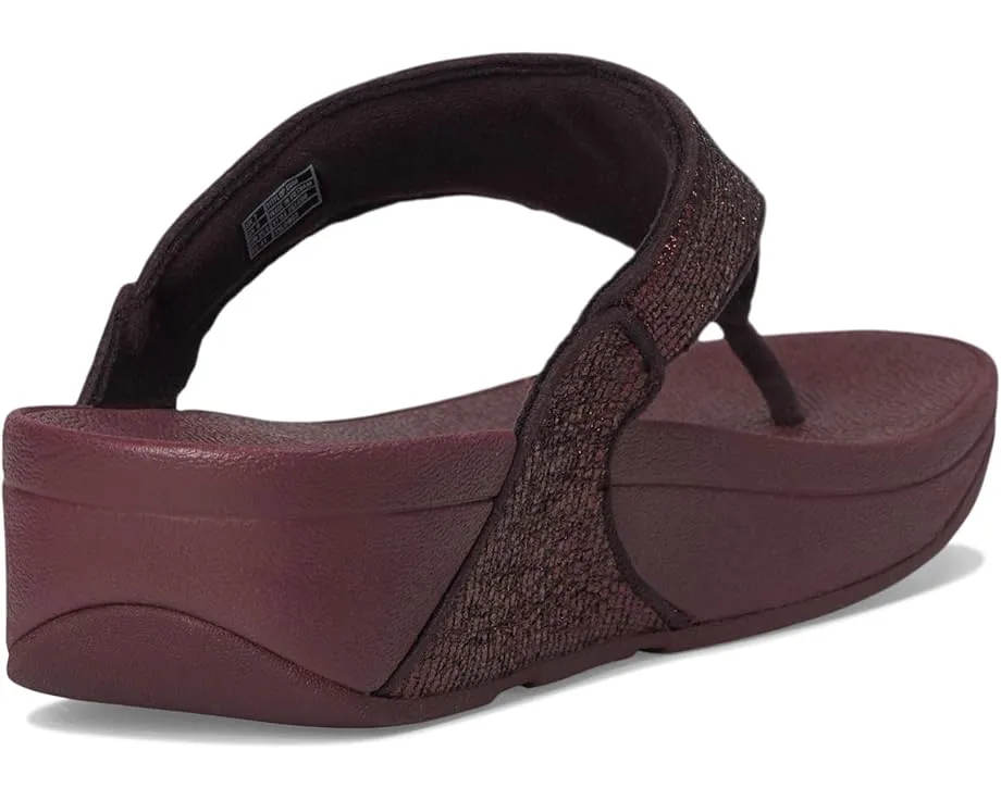 Сандалии FitFlop Lulu с ремешком между пальцев и мерцающим верхом