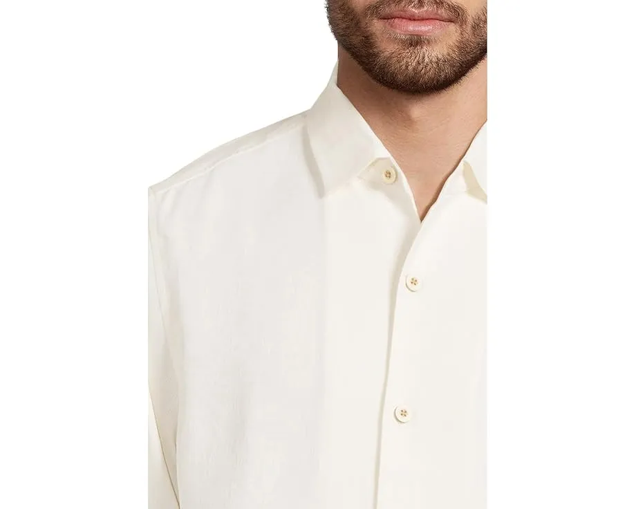 Шелковая рубашка Tommy Bahama Maui Border с жаккардовым узором