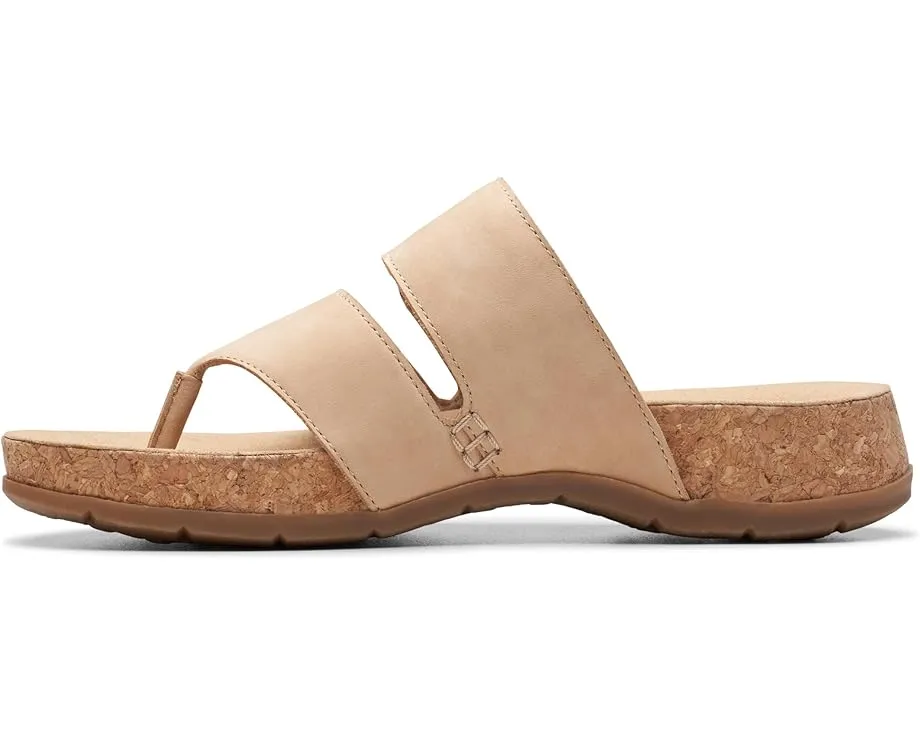 Плоские сандалии Clarks Reileigh Park в стиле вьетнамок с кожаным верхом